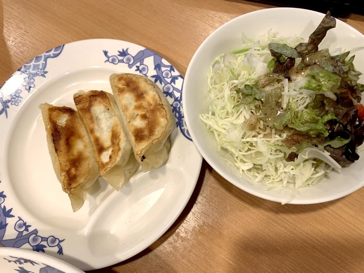 バーミヤンランチ 餃子3個＆サラダ