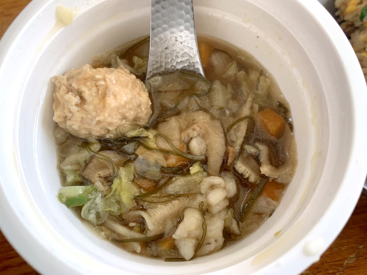 セブンイレブン もち米入り鶏団子生姜スープ