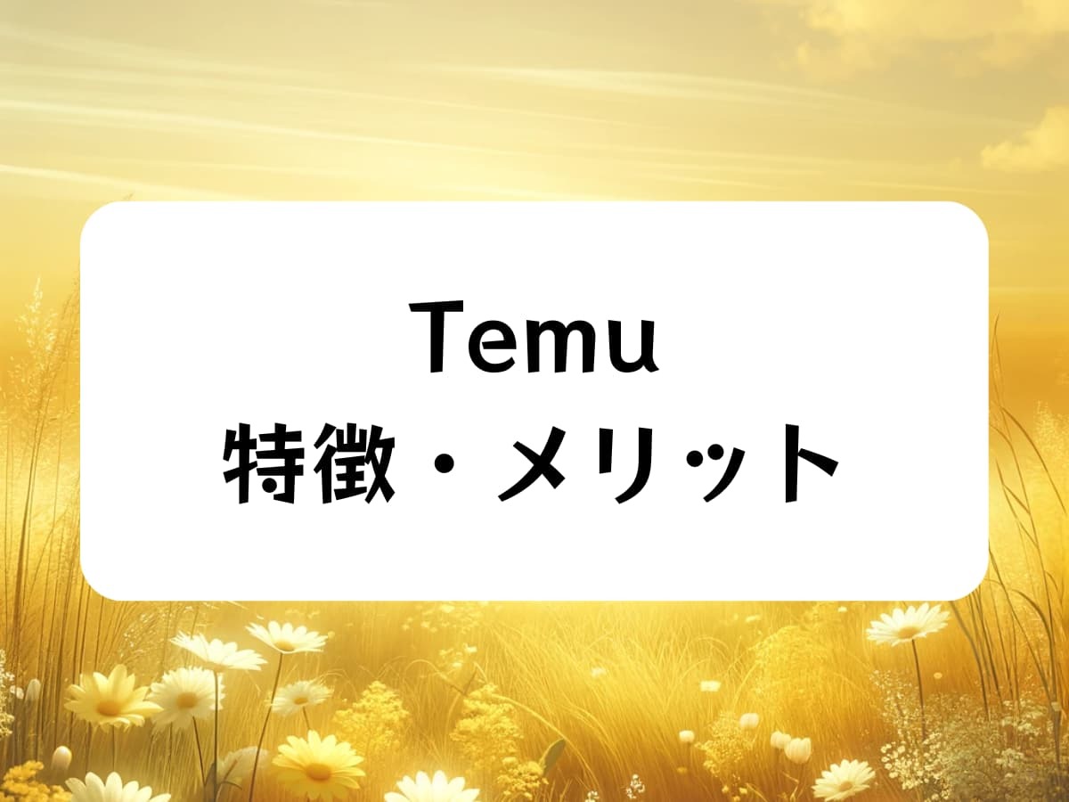 Temuの特徴・メリット
